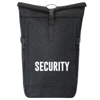 Kurierrucksack Security Schriftzug 30-44 Liter Black Melange