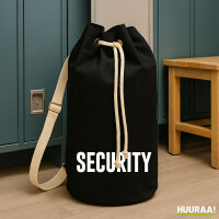 Seesack Security Schriftzug 20 Liter Rucksack Black