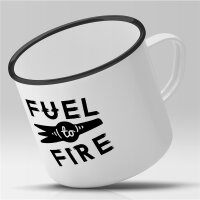 Emaille Tasse Fuel to Fire Vintage 300ml