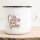 Emaille Tasse be carefree not careless Vintage 300ml