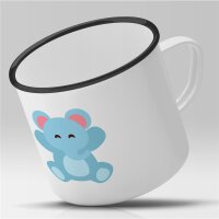 Emaille Tasse Baby Elefant Vintage 300ml