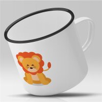 Emaille Tasse Baby Löwe Vintage 300ml