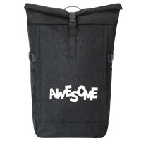 Kurierrucksack Awesome Schriftzug 30-44 Liter Black Melange