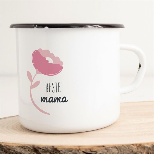 Emaille Tasse Beste Mama Vintage 300ml
