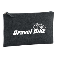 Kulturbeutel Gravel Bike Fahrrad 1 Liter Filz Charcoal...