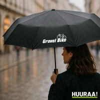 Regenschirm Gravel Bike Fahrrad 98cm Schwarz