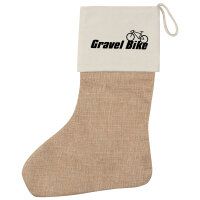 Weihnachtsstrumpf Gravel Bike Fahrrad Beige