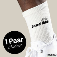 Socken Gravel Bike Fahrrad Größe 37/46 White Motiv Tennissocken