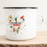 Emaille Tasse Ich Liebe dich Mama Vintage 300ml