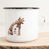 Emaille Tasse I love my Mom Vintage 300ml