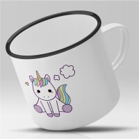Emaille Tasse Einhorn Vintage 300ml