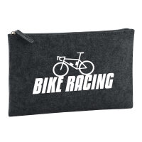 Kulturbeutel Bike Racing Fahrrad 1 Liter Filz Charcoal...