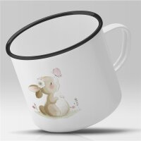 Emaille Tasse Hase Vintage 300ml