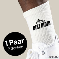 Socken Bike Rider Fahrrad Größe 37/46 White Motiv Tennissocken