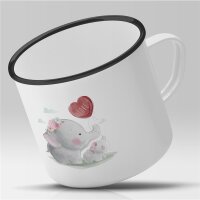 Emaille Tasse Baby Elefant Vintage 300ml