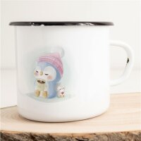 Emaille Tasse Baby Pinguin Vintage 300ml