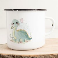 Emaille Tasse Dino Baby Vintage 300ml