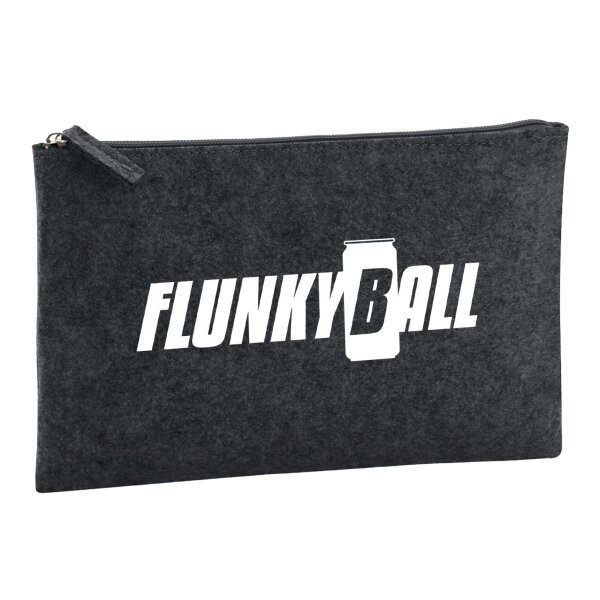 Kulturbeutel Flunkyball Bierdose 1 Liter Filz Charcoal Kosmetiktasche