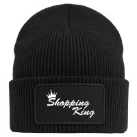 Beanie Shopping King Krone Black Mütze