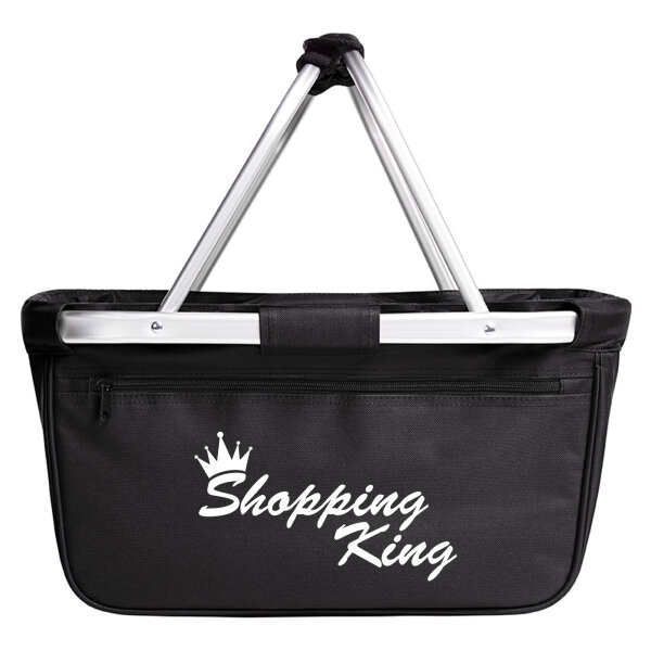 Einkaufskorb faltbar Shopping King Krone 20 Liter Tragekorb Black