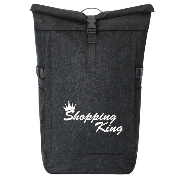 Kurierrucksack Shopping King Krone 30-44 Liter Black Melange