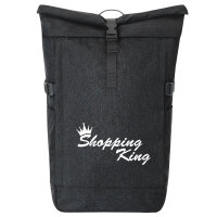Kurierrucksack Shopping King Krone 30-44 Liter Black Melange