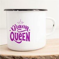 Emaille Tasse Drama Queen Vintage 300ml