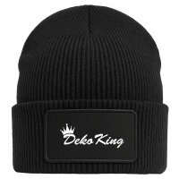 Beanie Deko King Krone Black Mütze