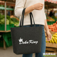 Filzshopper Deko King Krone 22 Liter Filztasche