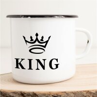 Emaille Tasse King Vintage 300ml