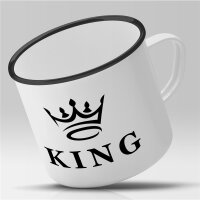 Emaille Tasse King Vintage 300ml