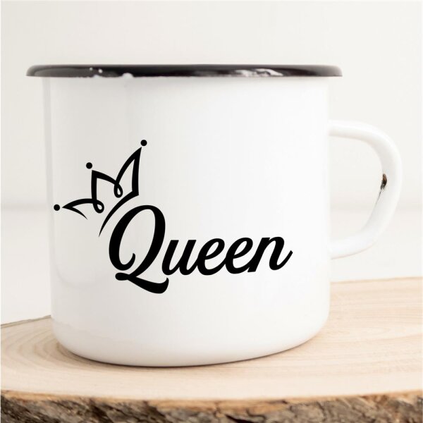 Emaille Tasse Queen Vintage 300ml
