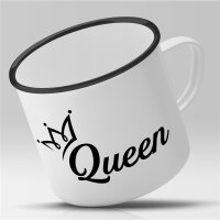 Emaille Tasse Queen Vintage 300ml
