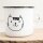 Emaille Tasse Katze Vintage 300ml