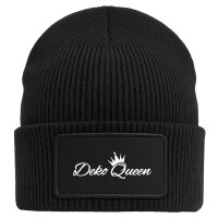 Beanie Deko Queen Krone Black Mütze