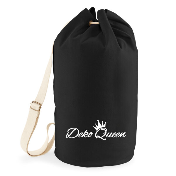 Seesack Deko Queen Krone 20 Liter Rucksack Black