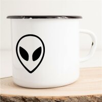Emaille Tasse Alien Vintage 300ml