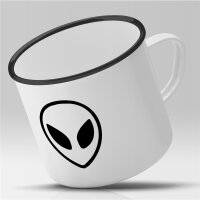 Emaille Tasse Alien Vintage 300ml