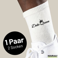 Socken Deko Queen Krone Größe 37/46 White...