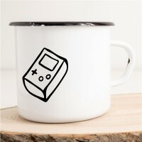 Emaille Tasse Handheld Konsole Vintage 300ml