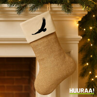 Weihnachtsstrumpf Eagle Silhouette  Adler Beige