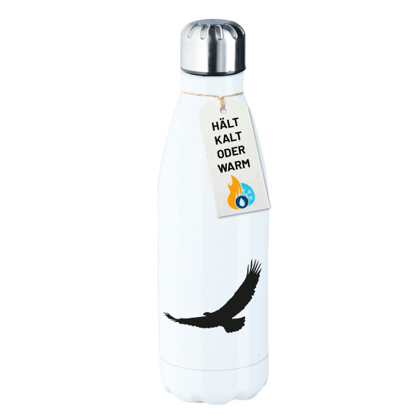 Edelstahl-Trinkflasche Eagle Silhouette Adler 500ml Wasserflasche
