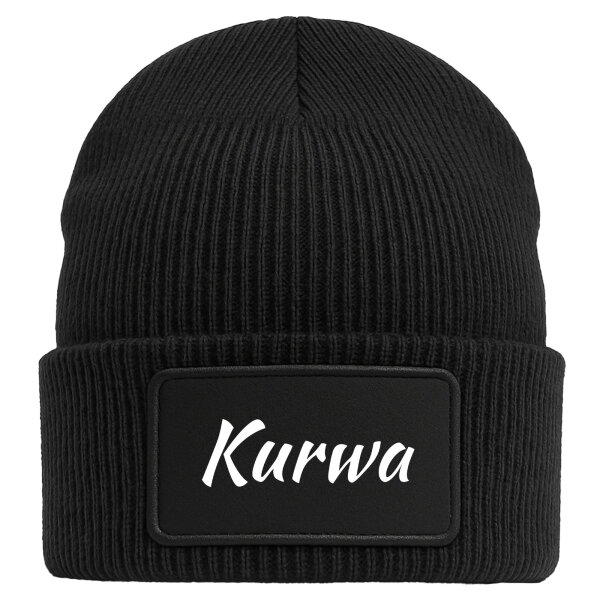 Beanie Kurwa Polnisch Black Mütze