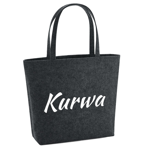 Filzshopper Kurwa Polnisch 22 Liter Filztasche