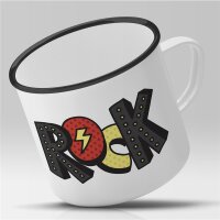 Emaille Tasse Rock Comic Vintage 300ml