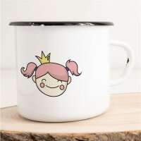 Emaille Tasse Prinzessin Vintage 300ml