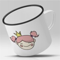 Emaille Tasse Prinzessin Vintage 300ml