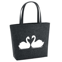 Filzshopper Schwan Pärchen 22 Liter Filztasche