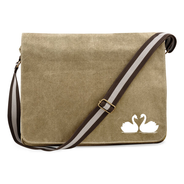 Umhängetasche Schwan Pärchen 14 Liter