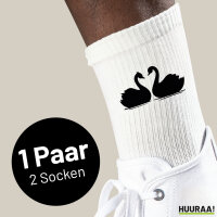 Socken Schwan Pärchen Größe 37/46 White...